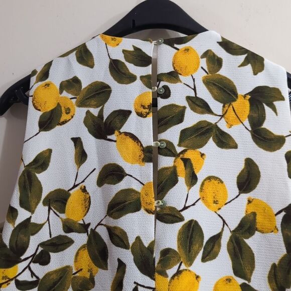 Zara Basic Women's Lemon citrus Print Shift Dress Sz S - Picture 8 of 8
